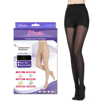 【Freesia】彈性壓力襪-透膚褲襪(超超薄型120D)