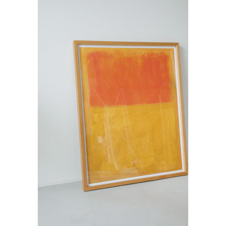 MARK ROTHKO (マーク・ロスコ) Orange and Tan, 1954 (large) アートプリント ポスター フレーム付き 北欧 モダンアート 抽象画 木製 送料無料