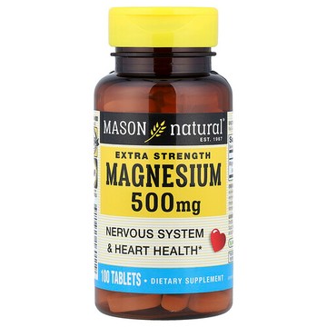 Mason Natural, 含鎂營養片，500 毫克，100 片