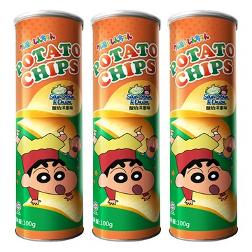 Shinchan 蠟筆小新 洋芋片 酸奶洋蔥  100g  3個