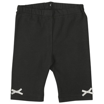 akachan honpo - 5分內搭褲-彈性天竺布-黑色