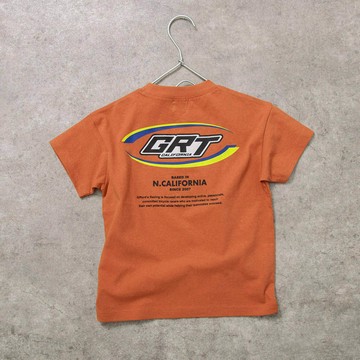 日本 BRANSHES - 100%棉 酷帥印花短袖上衣-GRT-橘