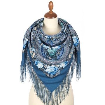 正品保羅沃帕薩特俄羅斯披肩 100% 羊毛 羊毛圍巾 110x110 公分 1877-13