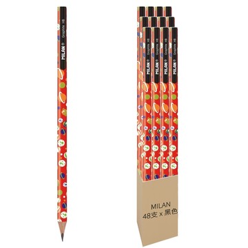 MILAN 宇宙超人HB鉛筆  黑色  48支