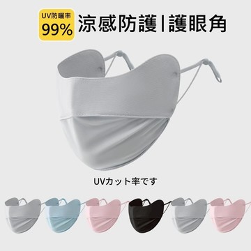 現貨-護眼角防曬口罩 露鼻透氣遮陽面罩 防紫外線口罩 遮陽口罩 冰絲防曬面罩 透氣男女薄款面罩 遮陽防晒 布口罩