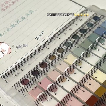YOG-莫蘭迪色便利貼標簽貼紙可愛卡通少女清新記號記事創意筆記索引貼