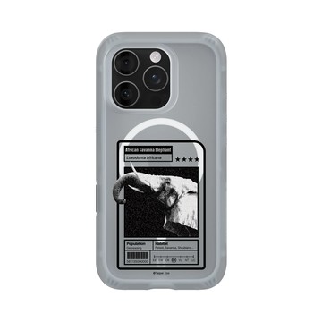 iPhone 16 Pro AirX 流變灰 - RHINOSHIELD X Taipei Zoo - 非洲象：限量卡牌