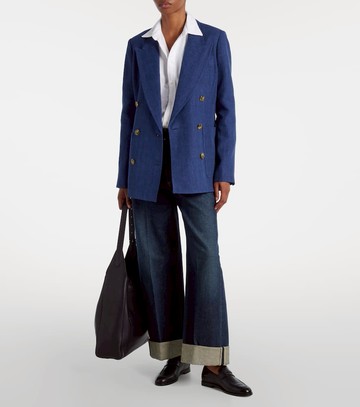 Citizens of Humanity x Argent Chelsea linen denim blazer