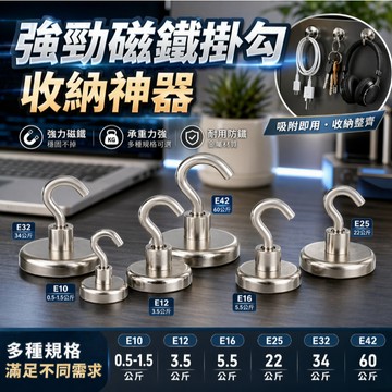 現貨 強力 磁鐵掛勾 高承重掛勾 免鑽孔掛勾 磁吸掛鉤 多功能掛勾 露營掛勾 強力磁鐵 掛勾 辦公 廚房 收納