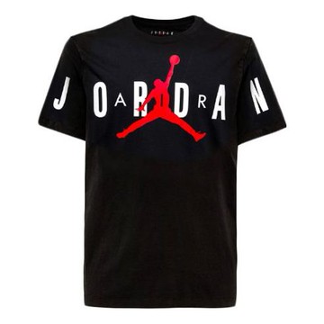 Air Jordan Men's Air Mj DNA Stretched Logo Print Black