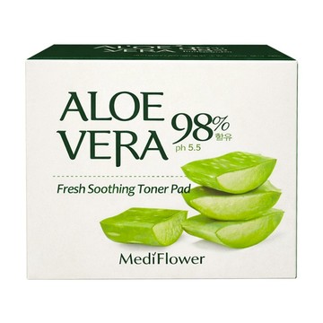 MediFlower 台灣公司貨 蘆薈清新爽膚棉片  1個  60片