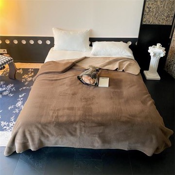 親膚貝殼邊800G超柔水貂絨染色柔軟臥室辦公室午睡榻榻米蓋毯