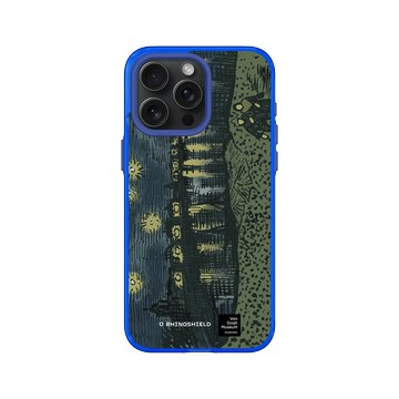 iPhone 15 Pro Max Clear 激光藍 - Van Gogh Museum - RHINOSHIELD 二創 - 隆河上的星夜