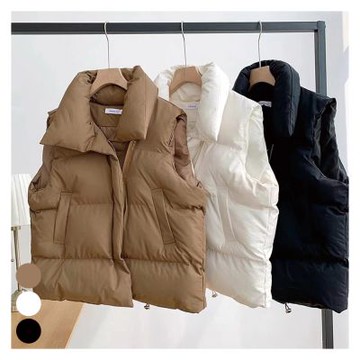 【Lockers 木櫃】韓版立領保暖馬甲 L114111903