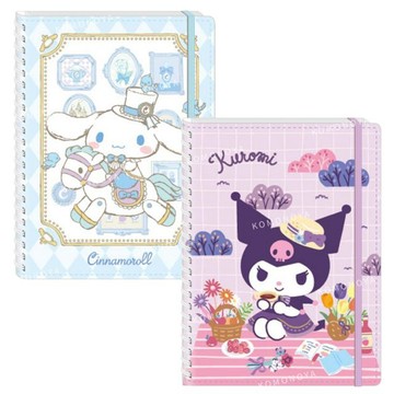 小禮堂 Sanrio 三麗鷗 32k車縫線圈橫線筆記本 酷洛米 大耳狗