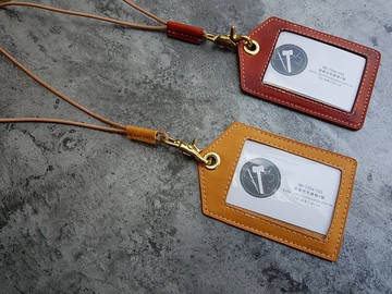 【客製化禮物】 金屬扣環質感證件套 - 直式 免費刻字 聖誕節禮物