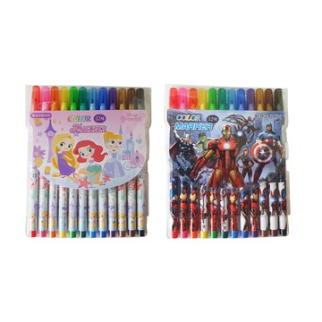 hM PLUS PRINCESS 可愛公主 + 漫威系列 彩色筆套裝  12色  1組