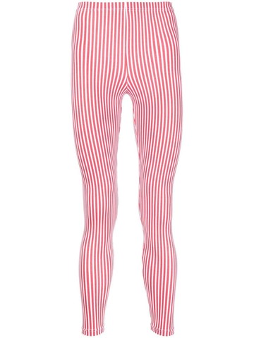 Comme des Garçons Homme Plus - vertical-stripe leggings - men - Nylon/Polyurethane - M - Red