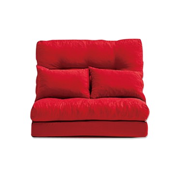 【班尼斯】日式櫻花沙發床椅~雙人坐單人睡-紅色