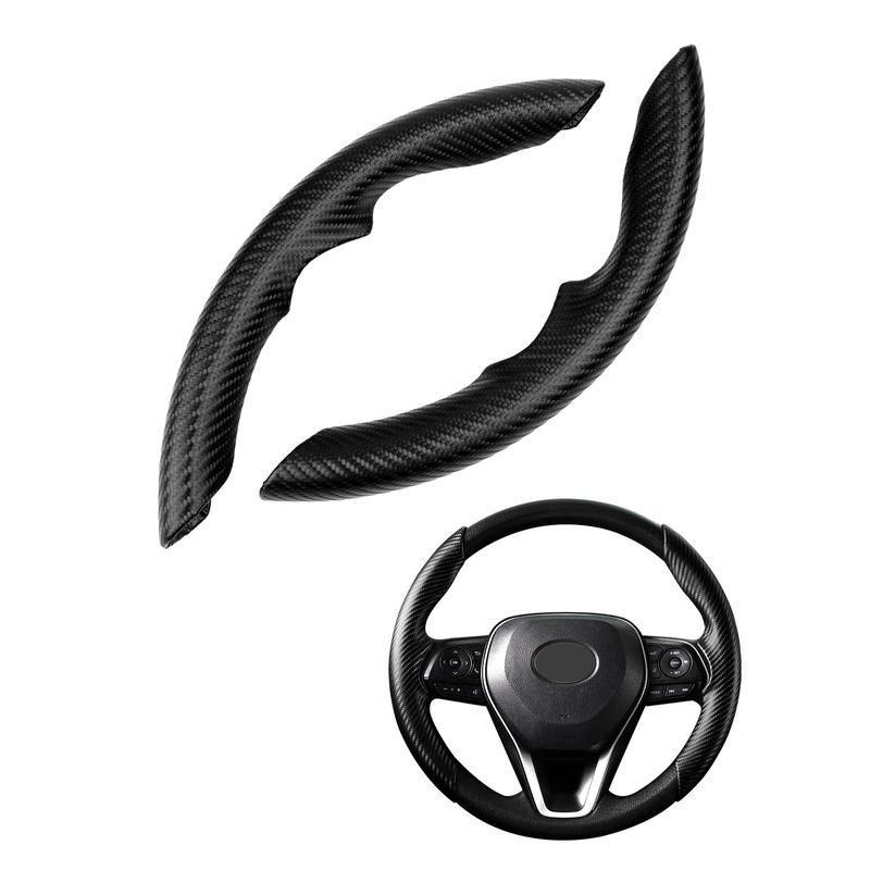 Cartist ハンドルカバー ステアリングカバー トヨタシリーズに適合 カーボンファイバー RAV4、ハリアー80系、カムリ 70系、カロ
