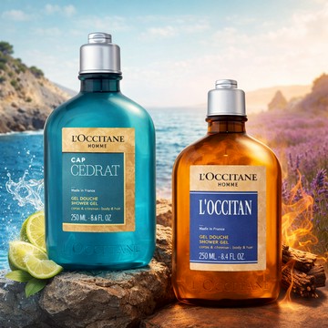 L'OCCITANE 歐舒丹 男士雙效沐浴膠 冒險男士／風格男士 250ml【現貨】法國正品 國際航空版 洗髮沐浴二合一