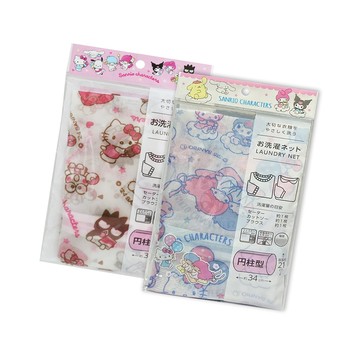 一品川流 日本進口 三麗鷗角色圓柱型洗衣袋-34x21cm-3入