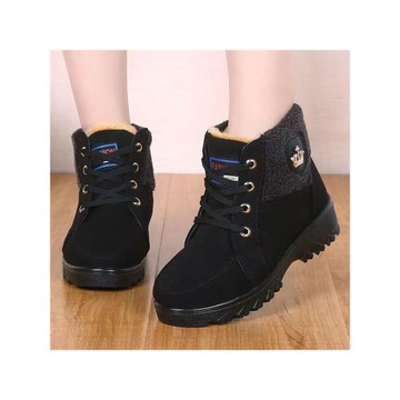 冬季女鞋老北京布鞋女棉鞋中老年加絨保暖媽媽棉靴防滑雪地靴大碼