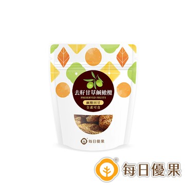 去籽甘草《鹹》橄欖70公克口袋蜜餞【每日優果】