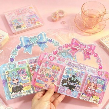🎀樂貝兒熱賣🎀美妝主理人 爆改三部曲 手工diy換妝場景安靜書 美甲珠寶裝飾遊戲本 精美首饰 款式超多