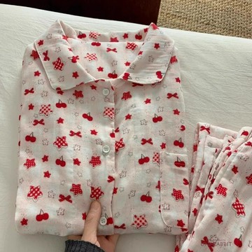 卡通星星印花睡衣女士夏季甜美少女短袖舒適寬鬆可外穿家居服套裝韓版睡衣睡衣套裝女長袖睡衣寬鬆睡衣睡衣女套裝