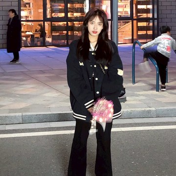 美式復古外套女秋冬季新款寬松百搭加厚美式復古棒球服ins潮