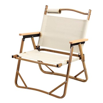 AOTTO 創意傢俱 戶外輕量折疊椅 露營椅 (RO-008GR)  卡其色  1個