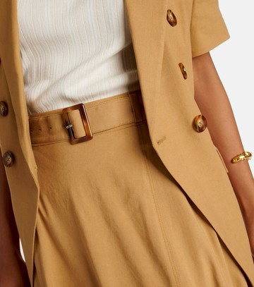 Veronica Beard Arwen linen-blend midi skirt