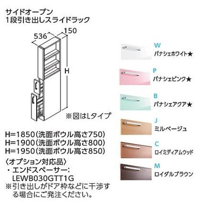 ふるさと納税 ###TOTO サイドキャビネット ホワイト Lタイプ 左吊元 サクア 1枚扉 間口250 受注約１週〔HH〕