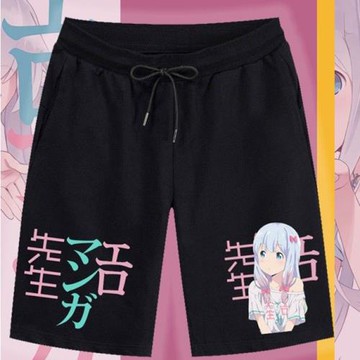 埃羅芒阿老師短褲男女動漫和泉紗霧二次元五分褲沙灘褲可愛流行潮
