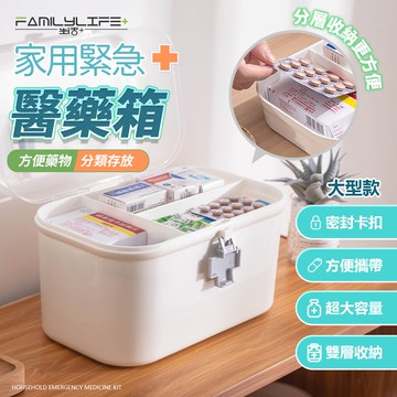 家用緊急醫藥箱-大型款(A-070)保健箱 急救包 急救箱 藥品收納 藥品收納盒 藥品收納箱 藥箱 醫護箱