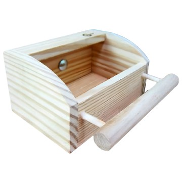 Canary 貝爾原木點心飼料架 B-A391 天然原木無毒 適用多種小型鳥類  原木色  1個