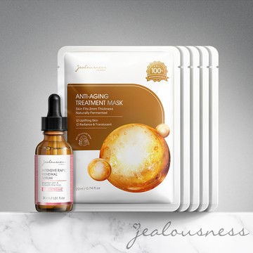 81酵母肌能緊緻面膜（5入組）+液態三重酸煥膚精華30ml