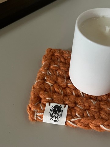 【暖橘 】 大地手織杯墊