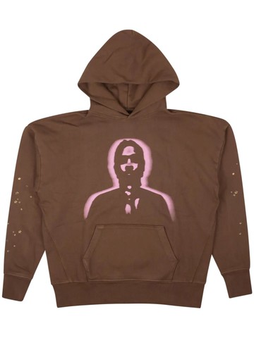 SP5DER - Thug cotton hoodie - unisex - Cotton/Polyester - XXL - Brown