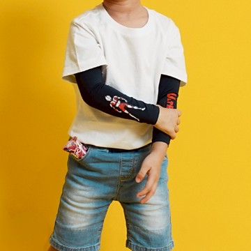 MEGA 美高 兒童款 防曬涼感袖套 超人力霸王  初代超人款  M(35cm)