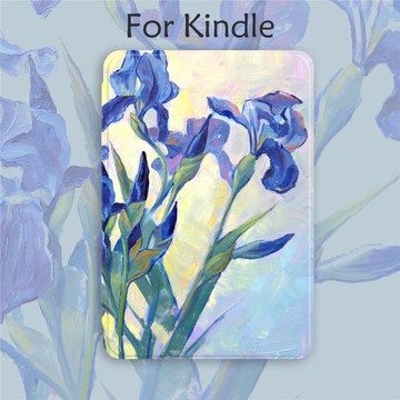 藍色鶯尾花kindle22/24青春版電子書保護套paperwhite6/5/4/3/kv