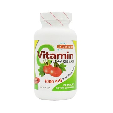 限時特惠【買三送1】21世紀維他命C錠 1000mg(緩釋劑型) 維生素C100粒◆歐頤康 實體藥局◆2026.04