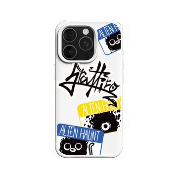 iPhone 16 Pro SolidX 白 - Graffiti / 街頭塗鴉 - 外星人出沒