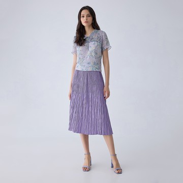 ILEY伊蕾 不規則壓皺褶長裙(三色；M-XL)1242592209