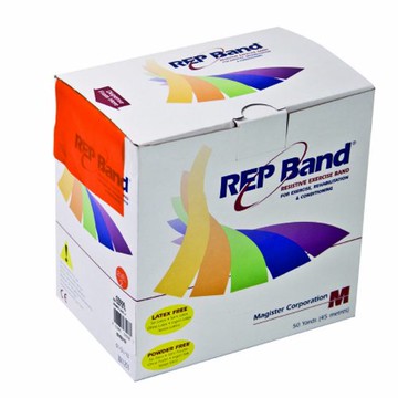 Exercise Resistance Band REP Band Orange 4 Inch X 50 Yard Light Resistance Orange  Level 2 1 Each by Fabrication Enterprises