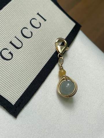 隨意扣16//天然翡翠A貨 晴水 黃翡 美國14KGF配飾 隨意扣