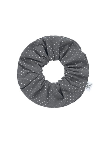 DOT SCRUNCHY HAIR TIE [GRAY]