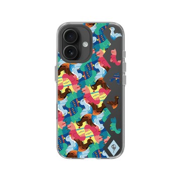 iPhone 16 Clear Case（相機按鈕） 透明 - MITSUME - Colorful animals