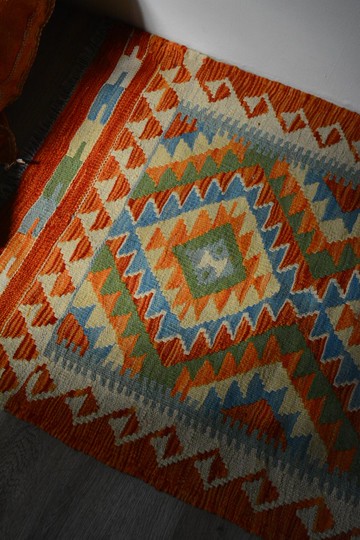 阿富汗婦女手工羊毛編織地毯-幾何夢境 96cm *66 cm